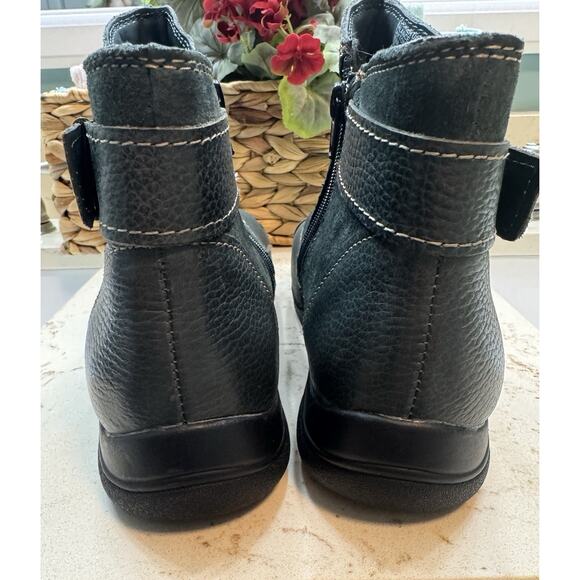 Earth Origins Dayton 10M Green Boots Suede Leather Zip Buckle Detail Preowned - Picture 10 of 15